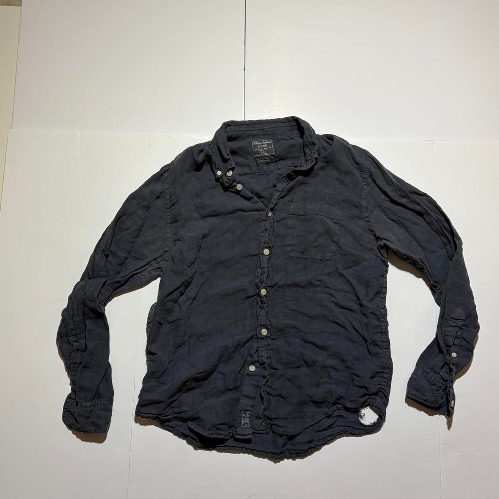 Abercrombie-fitch Women's Black and Grey Shirt